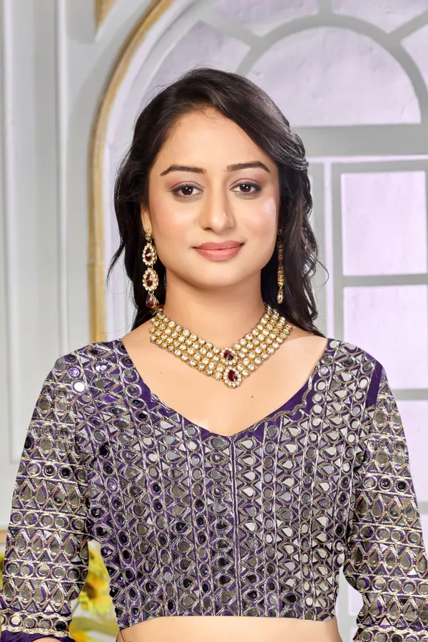 Satin_Silk_Saree_With_Exquisite_Mirror_Work_And_Matching_Blouse_Piece