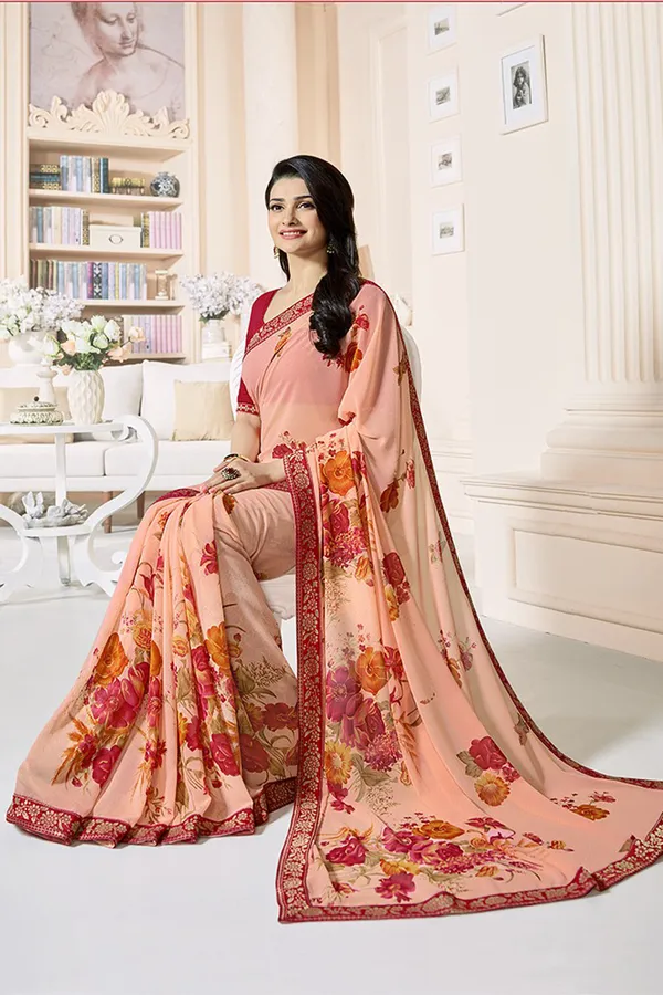 Women's_Georgette_Printed_Saree_With_Blouse