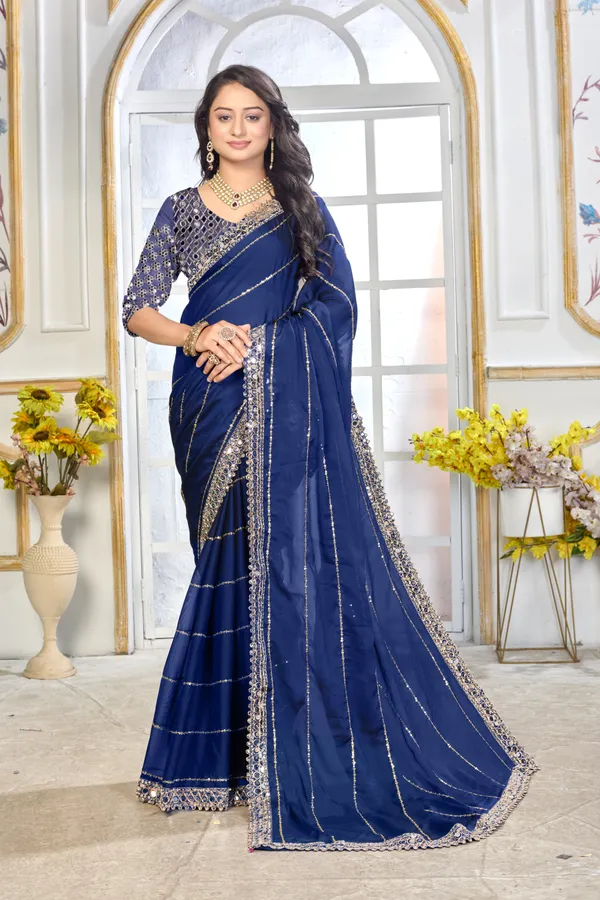 Satin_Silk_Saree_With_Exquisite_Mirror_Work_And_Matching_Blouse_Piece