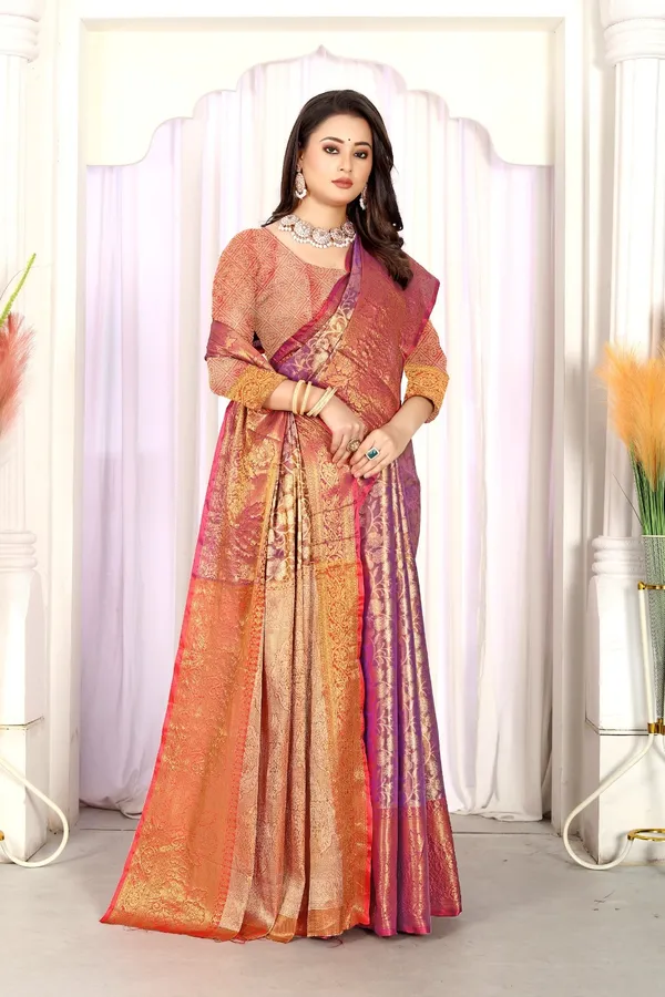 Kanjeevaram_Banarasi_Silk_Saree_With_Unstitched_Blouse