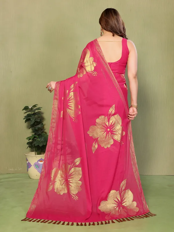 Star_Georgette_Foil_Print_Saree_With_Zalar_Lace