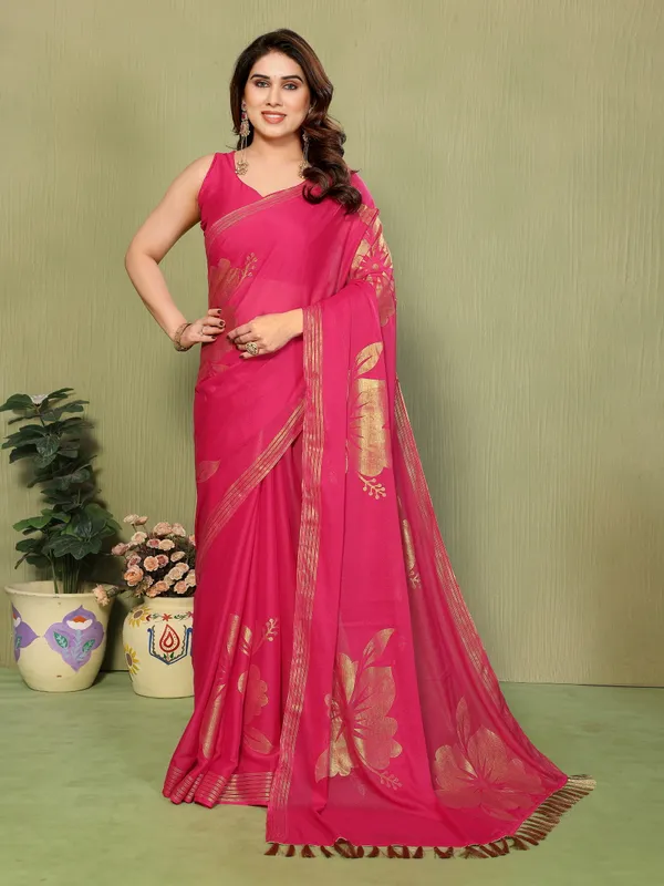 Star_Georgette_Foil_Print_Saree_With_Zalar_Lace