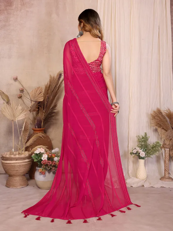 Georgette_Saree_Kaju_Patta_Pattern_Unstitched_Banglory_Print_Foil_Blouse