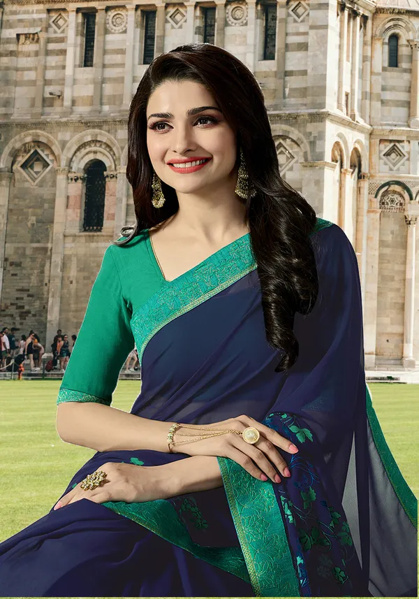 Women's_Georgette_Printed_Saree_With_Blouse