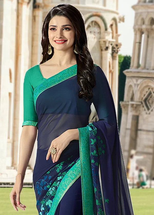 Women's_Georgette_Printed_Saree_With_Blouse