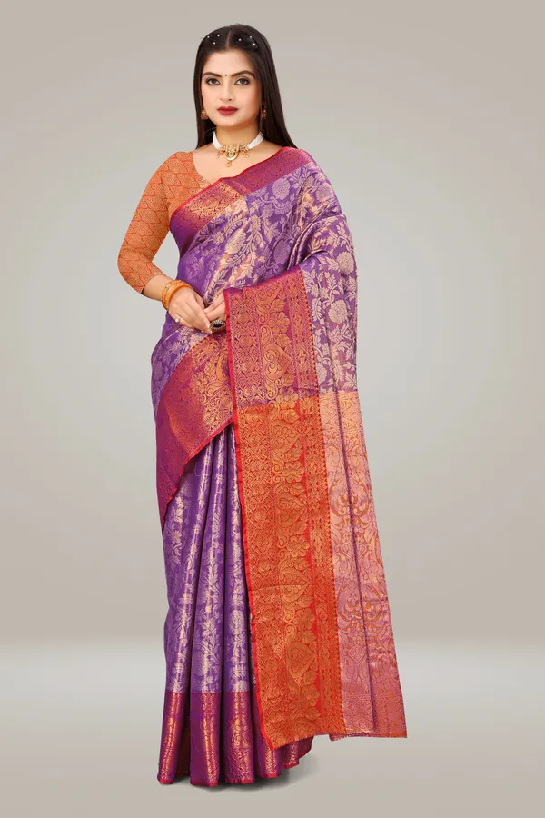 Kanjeevaram_Silk_Saree_With_Unstitched_Blouse