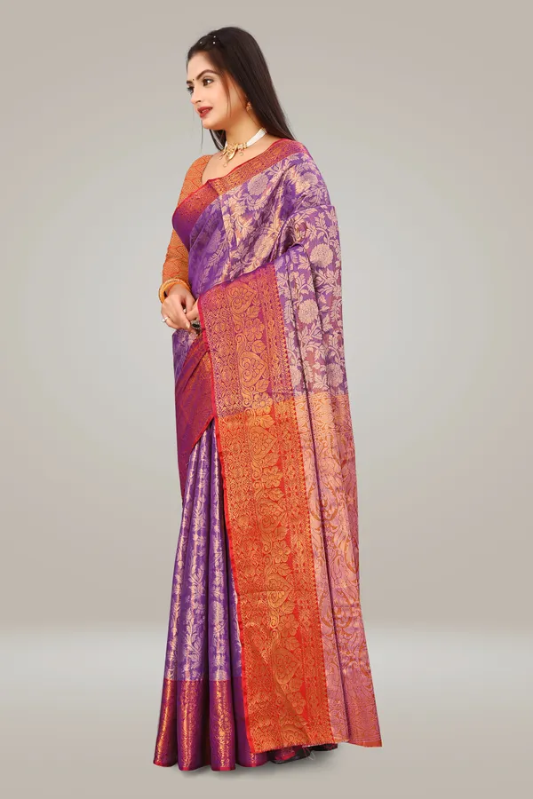Kanjeevaram_Silk_Saree_With_Unstitched_Blouse