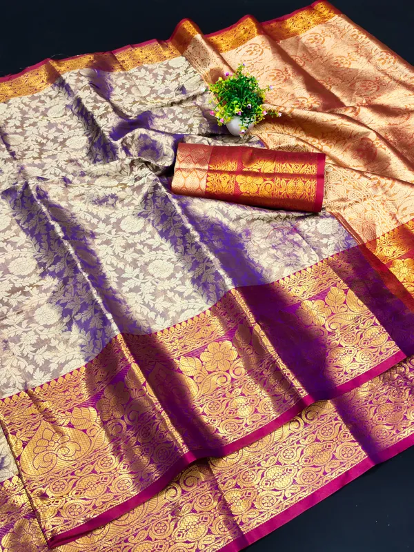 Kanjeevaram_Silk_Saree_With_Unstitched_Blouse