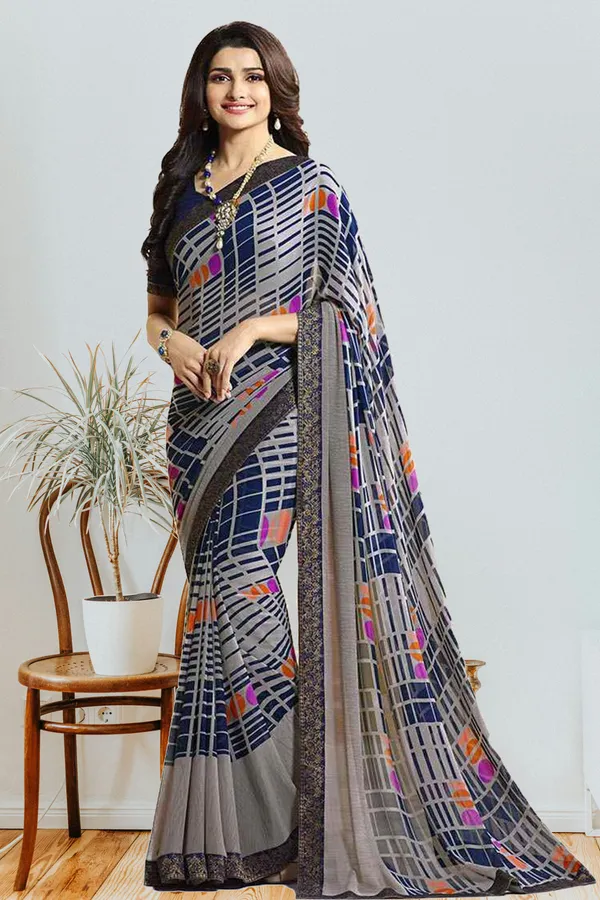Women's_Georgette_Printed_Saree_With_Blouse