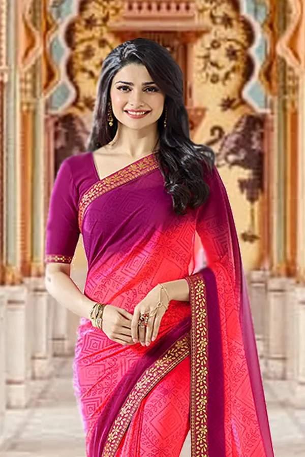 Women's_Georgette_Printed_Saree_With_Blouse