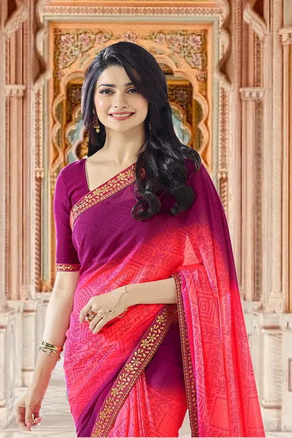 Women's_Georgette_Printed_Saree_With_Blouse