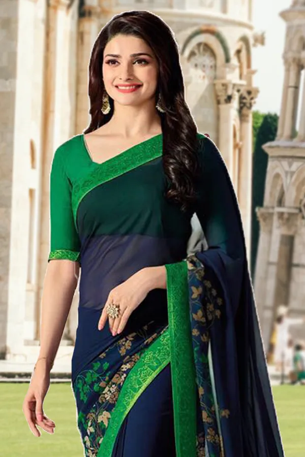 Women's_Georgette_Printed_Saree_With_Blouse