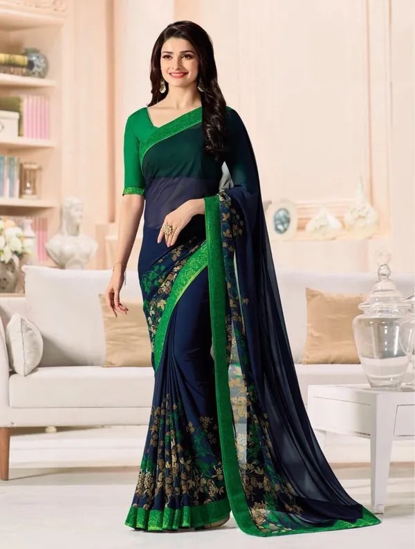 Women's_Georgette_Printed_Saree_With_Blouse
