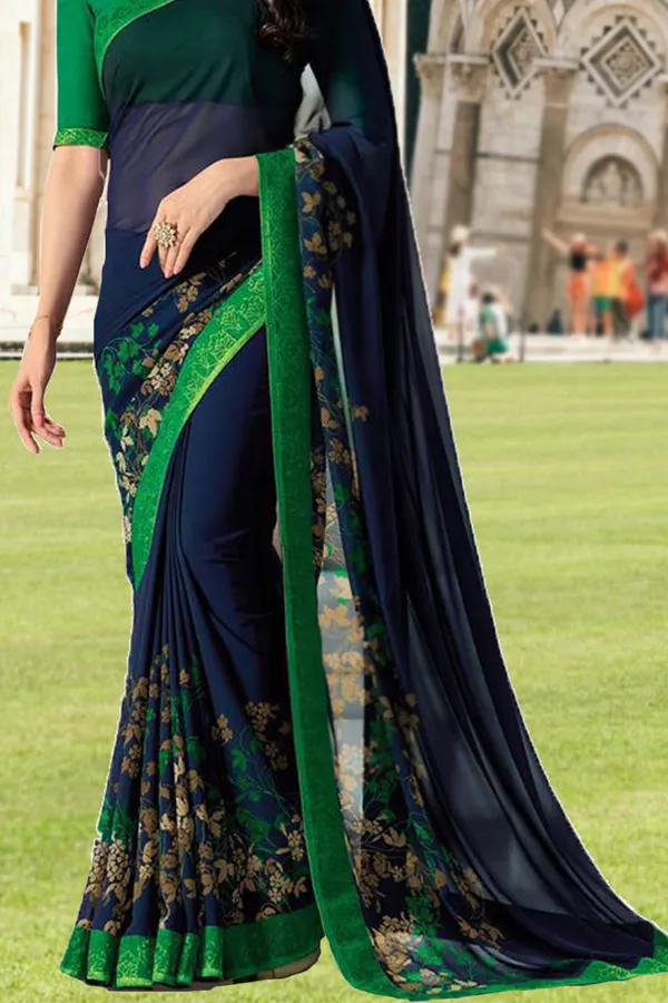 Women's_Georgette_Printed_Saree_With_Blouse