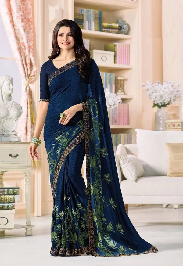 Women's_Georgette_Printed_Saree_With_Blouse