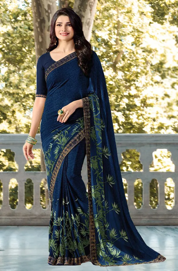 Women's_Georgette_Printed_Saree_With_Blouse