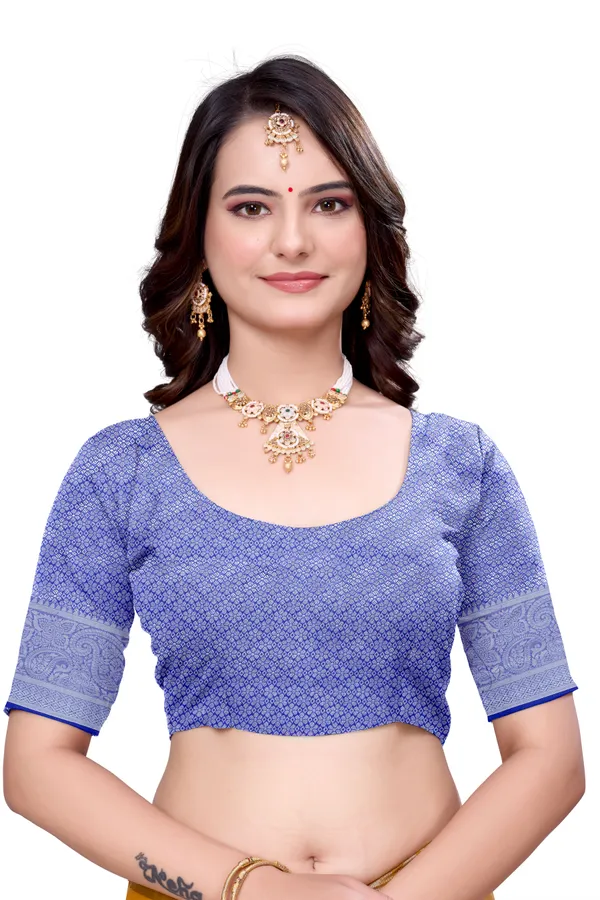Georgette_Saree_Paisley_Pattern_With_Blouse_Piece