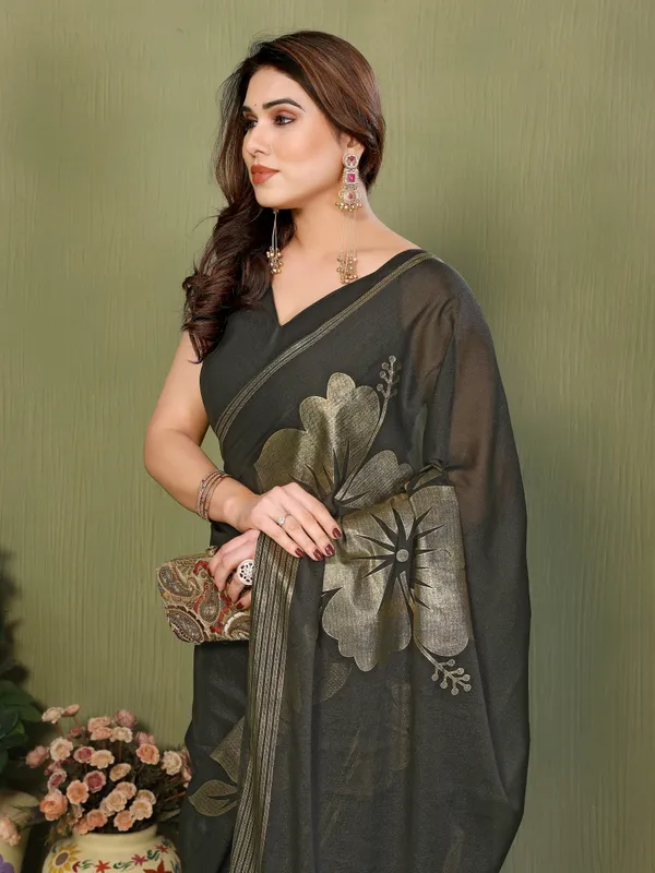 Star_Georgette_Foil_Print_Saree_With_Zalar_Lace