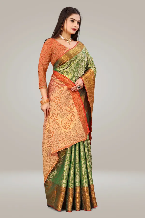 Kanjeevaram_Silk_Saree_With_Unstitched_Blouse