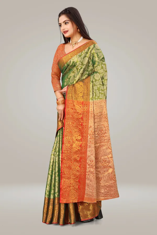 Kanjeevaram_Silk_Saree_With_Unstitched_Blouse