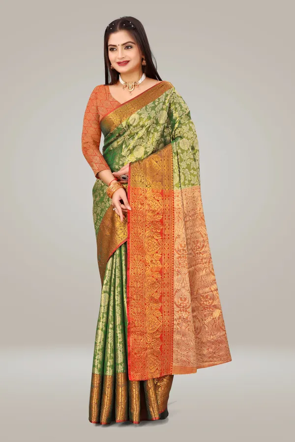 Kanjeevaram_Silk_Saree_With_Unstitched_Blouse