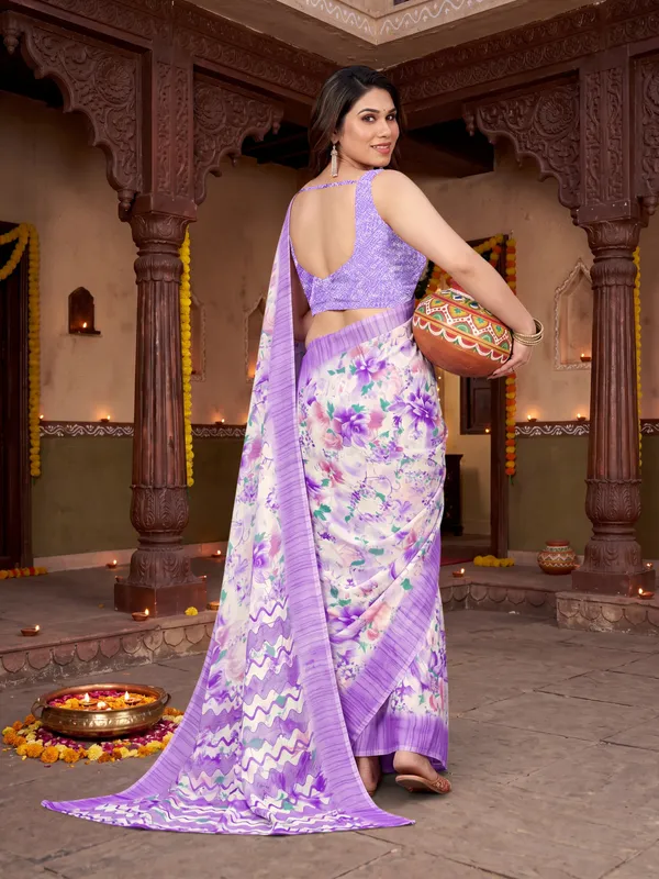 Tussar_Silk_Saree_Digital_Printed_Floral_Pattern_With_Running_Blouse_Piece