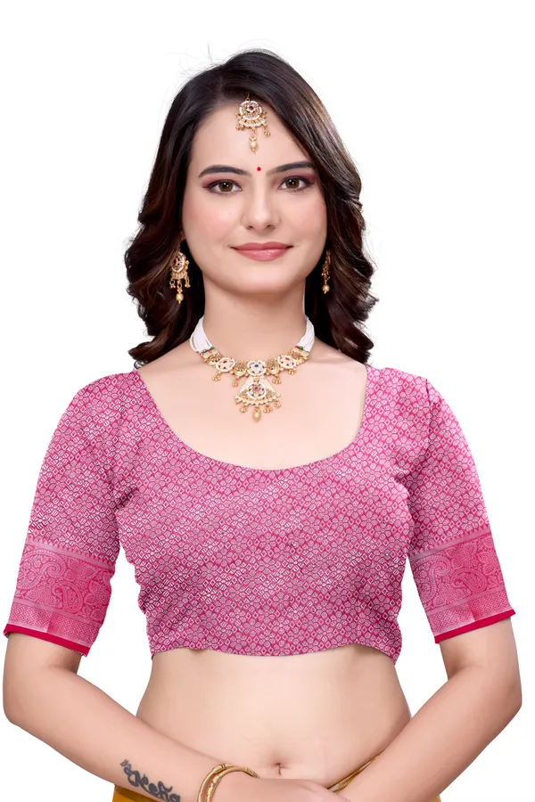 Georgette_Saree_Paisley_Pattern_With_Blouse_Piece