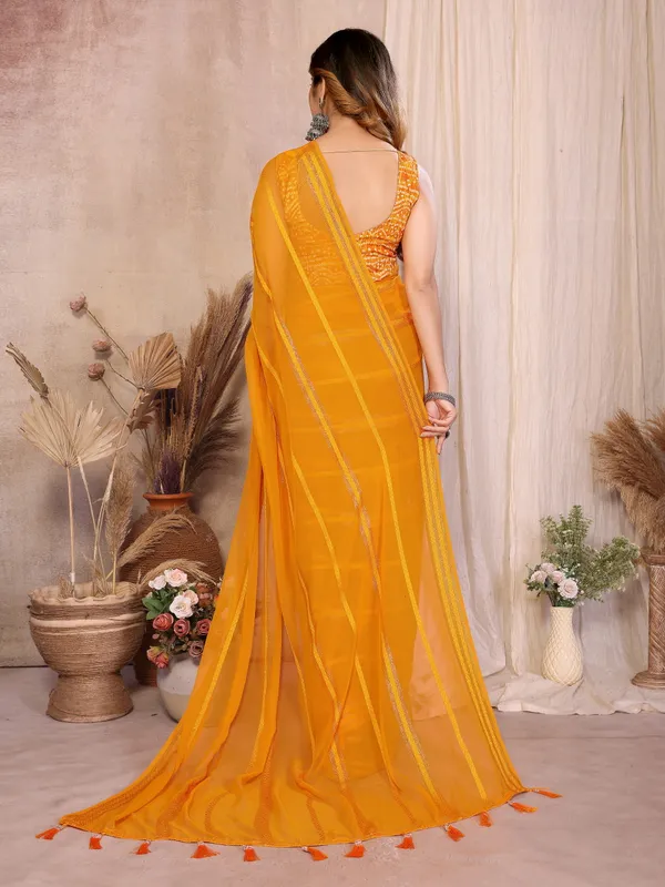 Georgette_Saree_Kaju_Patta_Pattern_Unstitched_Banglory_Print_Foil_Blouse