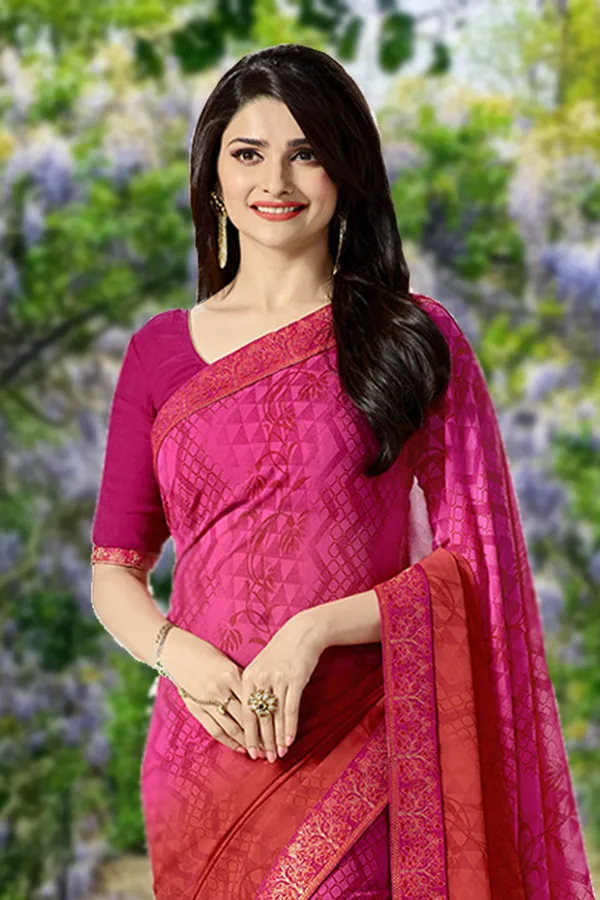 Women's_Georgette_Printed_Saree_With_Blouse