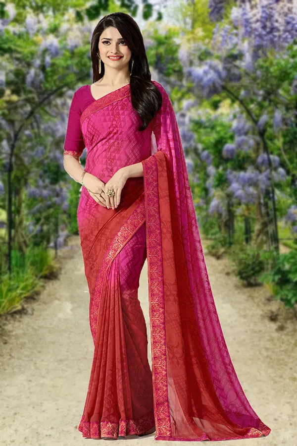 Women's_Georgette_Printed_Saree_With_Blouse