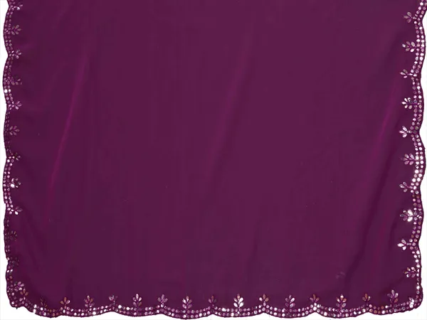 Women's_Georgette_Plain_Mirror_Work_Party_Wear_Sarees_With_Blouse_Piece