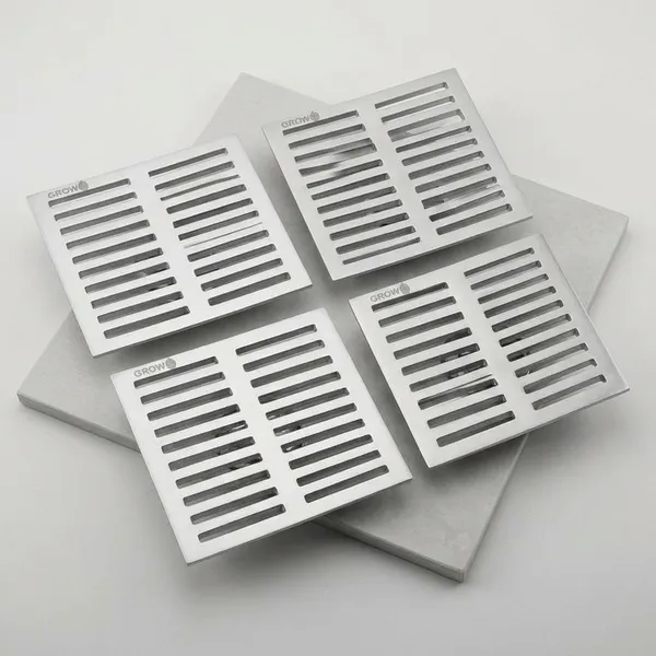 Grr-331F_Stainless_Steel_Square_Rain_Grating_5"_Pack_Of_4