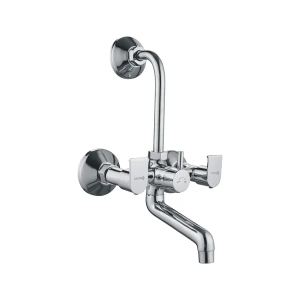 Classo_Cl-217_Chrome_Finish_Wall_Mounted_2-In-1_Bath_Mixer_With_L-Bend_Pipe