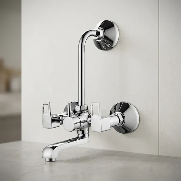 Sparx_Sp-317_Chrome_Finish_Wall_Mixter_With_L-Bend_Pipe