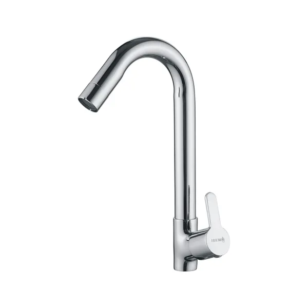 Furry_Fr-110_Chrome_Finish_Single_Lever_Swan_Neck_Kitchen_Sink_Faucet