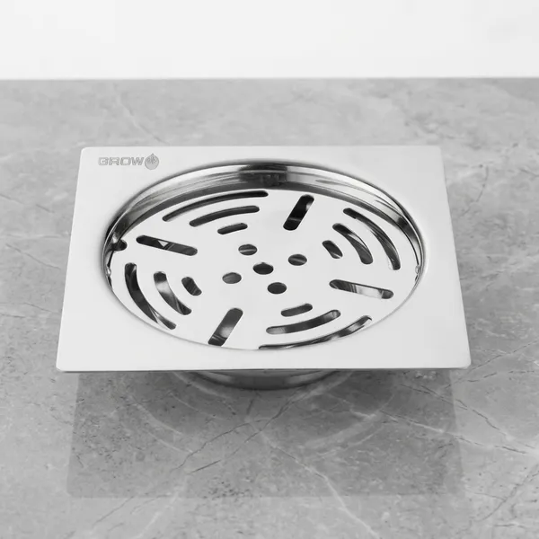Fre_326_Plain_Stainless_Steel_Square_Floor_Drain_With_Removable_Grate_Pack_Of_3