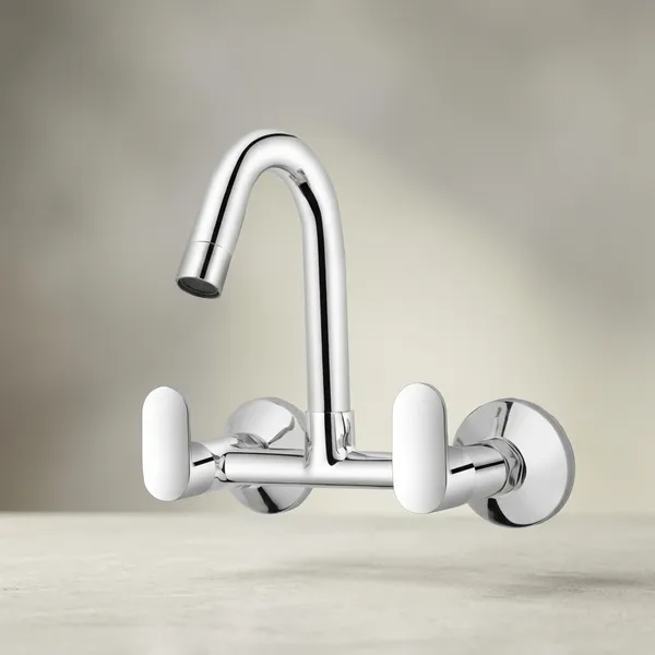 Shine_Sn-612_Chrome_Finish_Wall_Mounted_Dual_Handle_Sink_Mixer_Tap