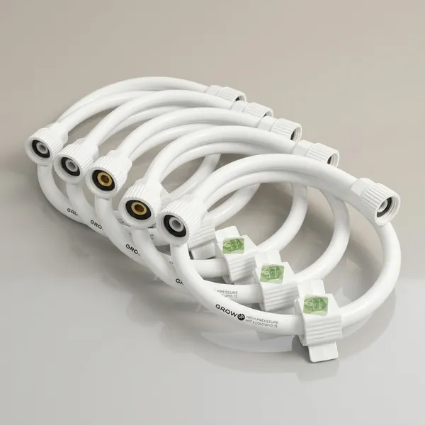 White_Flexible_Water_Inlet_Hose_With_Threaded_Connectors_Pack_Of_5