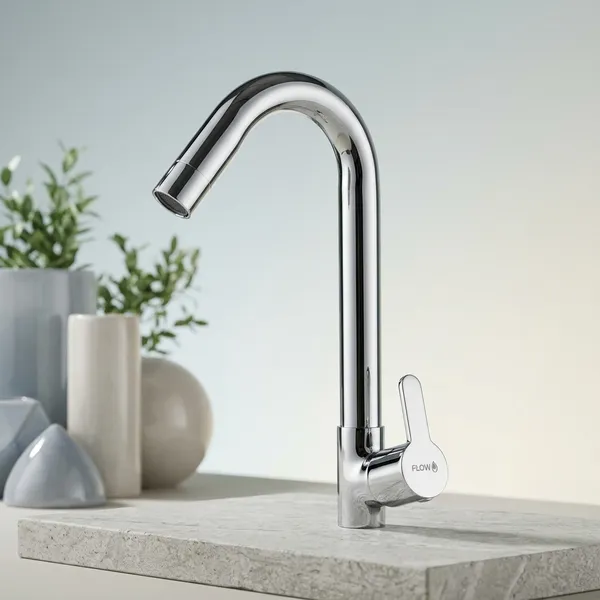 Furry_Fr-110_Chrome_Plated_Swan_Neck_Pillar_Tap_For_Basin
