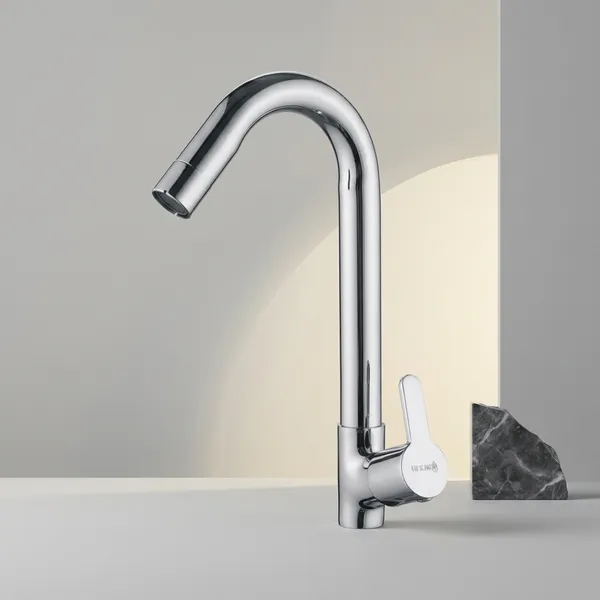 Furry_Fr-110_Chrome_Plated_Swan_Neck_Pillar_Tap_For_Basin