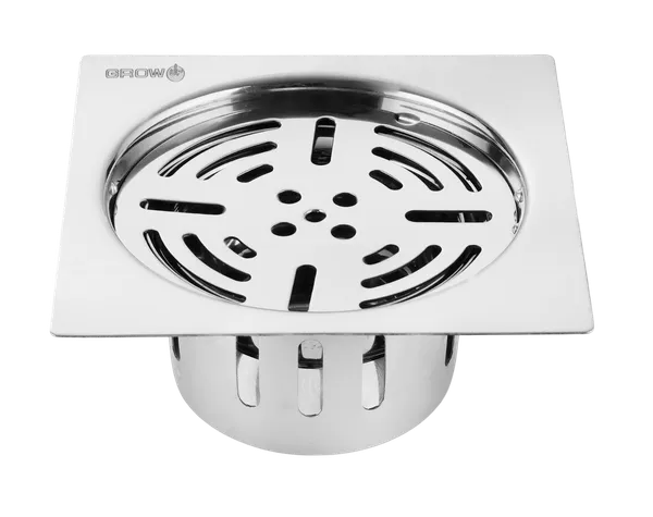 Ct-328_Plain_Stainless_Steel_Square_Floor_Drain_With_Removable_Grate_Pack_Of_2