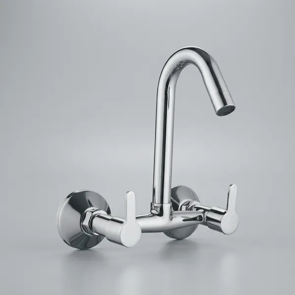 Furry_Fr-112_Chrome_Finish_Wall_Mount_Dual_Handle_Sink_Mixer_Tap