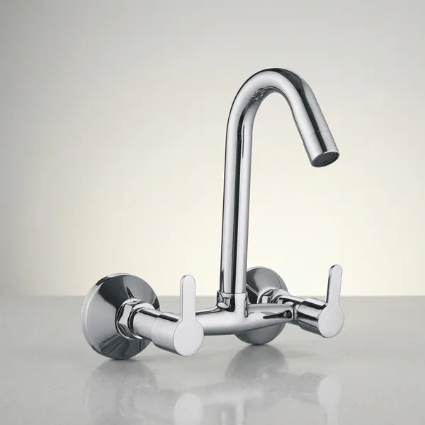 Furry_Fr-112_Chrome_Finish_Wall_Mount_Dual_Handle_Sink_Mixer_Tap