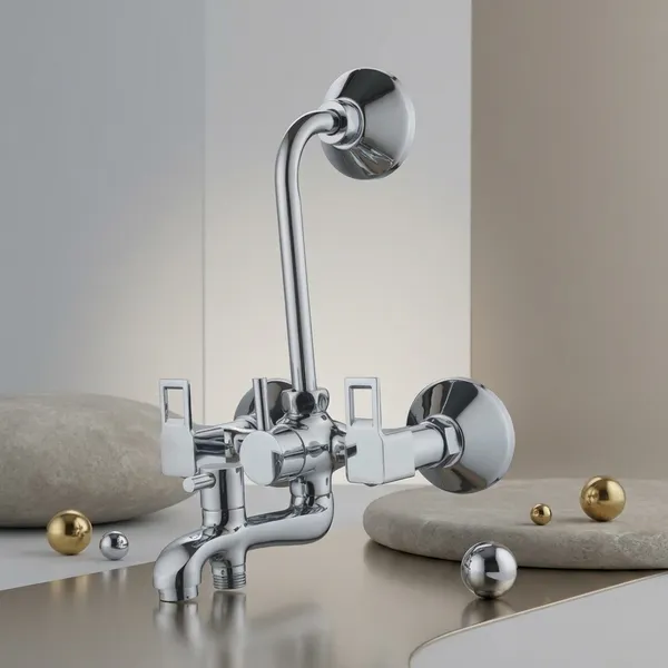 Sparx_Sp-318_Chrome_Plated_Wall_Mounted_3-In-1_Bathroom_Mixer_Set