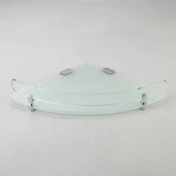 Gc-12128_Frosted_Glass_Corner_Wall_Shelf_With_Chrome_Brackets