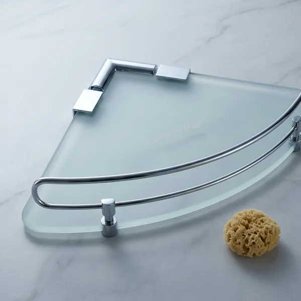 Gc-12128_Frosted_Glass_Corner_Wall_Shelf_With_Chrome_Brackets