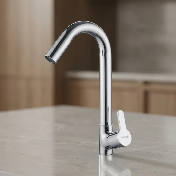 Furry_Fr-110_Chrome_Finish_Single_Lever_Swan_Neck_Kitchen_Sink_Faucet