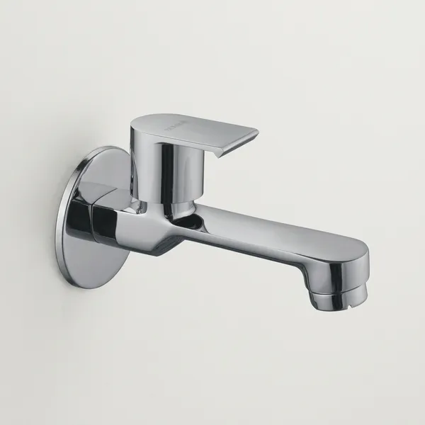 Classo_Cl-202_Chrome_Finish_Wall_Mounted_Single_Lever_Bib_Tap_For_Bathroom