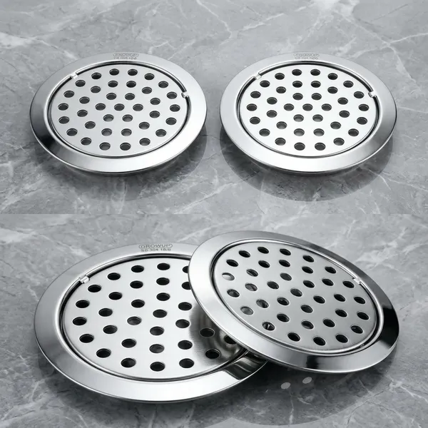 Stainless_Steel_Floor_Drain_Cover_With_Round_Perforations_Pack_Of_2