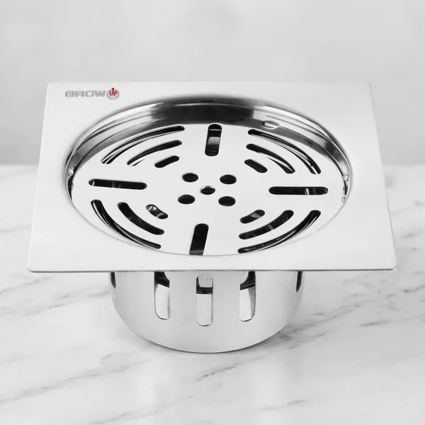 Ct-328_Plain_Stainless_Steel_Square_Floor_Drain_With_Removable_Grate_Pack_Of_2